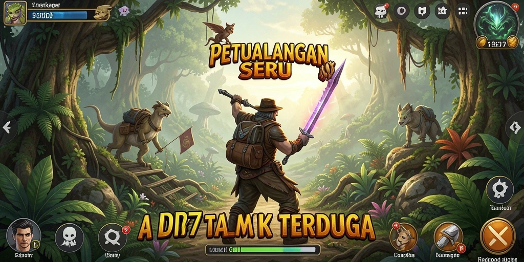 Tampilan menarik dari gameplay petualangan IDR77 yang seru.