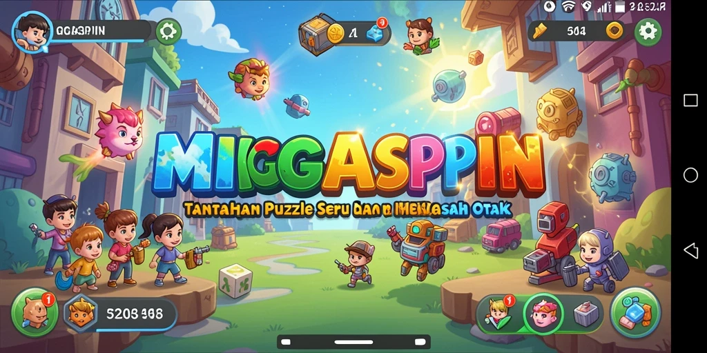 Gameplay menarik dari game puzzle MIGASPIN yang menghibur.